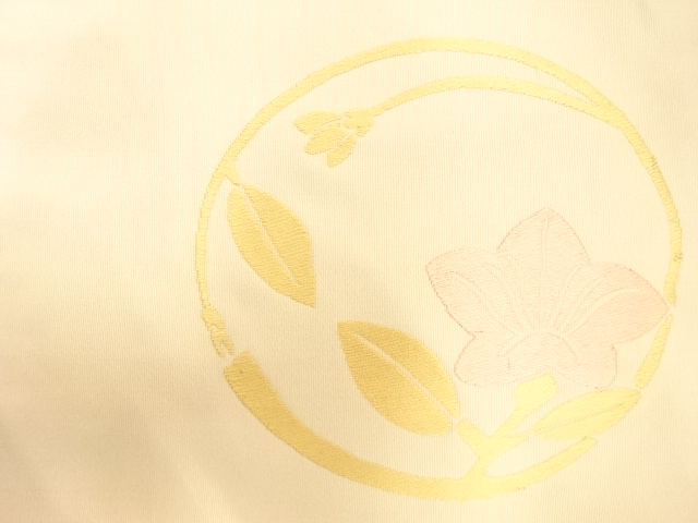 JAPANESE KIMONO / ANTIQUE NAGOYA OBI / SILK / TSUZURE / WOVEN FLOWER